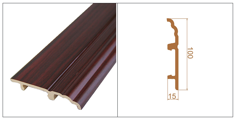 Plinthe &agrave; clipser en PVC 100*15 mm