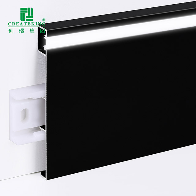 Plinthe en alliage d'aluminium LED 80*9mm
