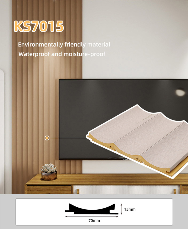 Panneau mural cannel&eacute; &agrave; arc int&eacute;rieur de 70 * 15 mm