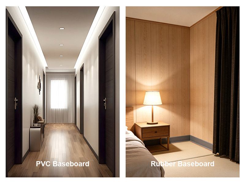 Comment choisir entre une plinthe en caoutchouc et une plinthe en PVC ?