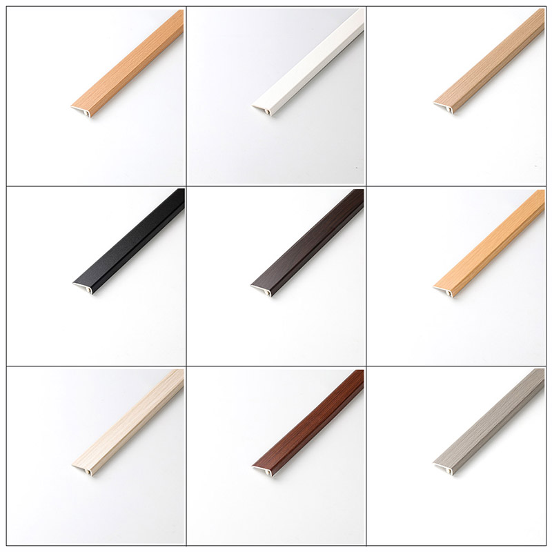 Garnitures de bord de plancher en PVC en forme de F