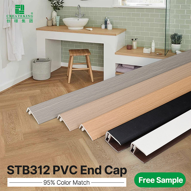 Garnitures de bord de revêtement de sol en PVC en forme de F de 30 * 10,5 mm