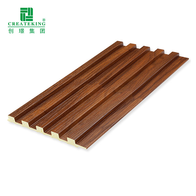 Panneaux muraux solides cannelés à grain de bois 159 * 12 mm