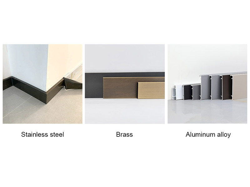 Les plinthes en acier, en bois ou en aluminium vous donnent un profil spécial