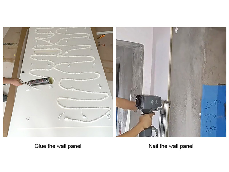 Collez-vous ou clouez-vous des panneaux muraux ?