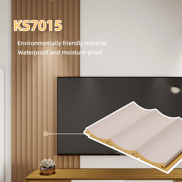 Panneau mural cannelé à arc intérieur de 70 * 15 mm