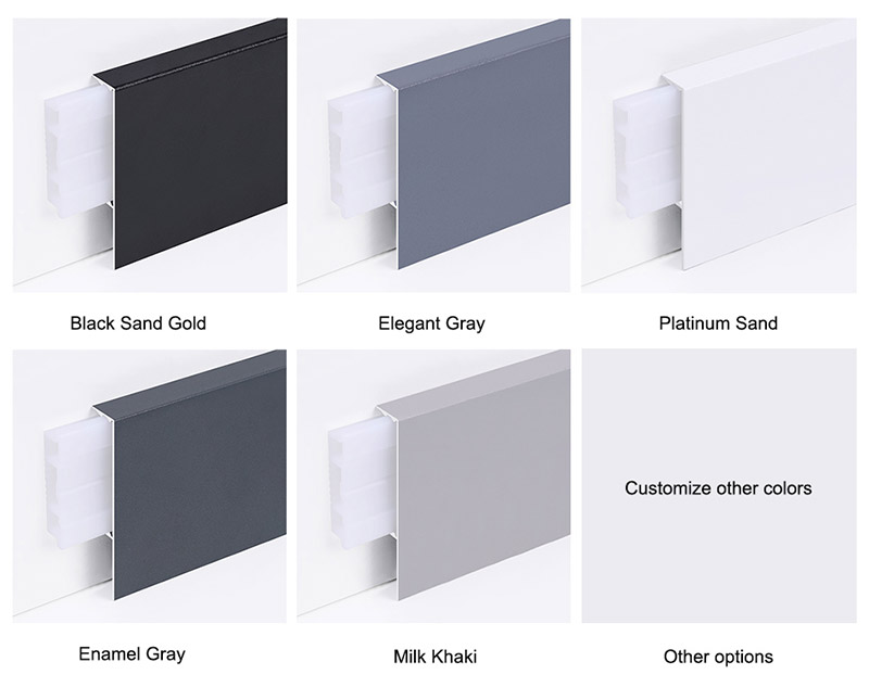 Plinthe en alliage d'aluminium 60*11mm
