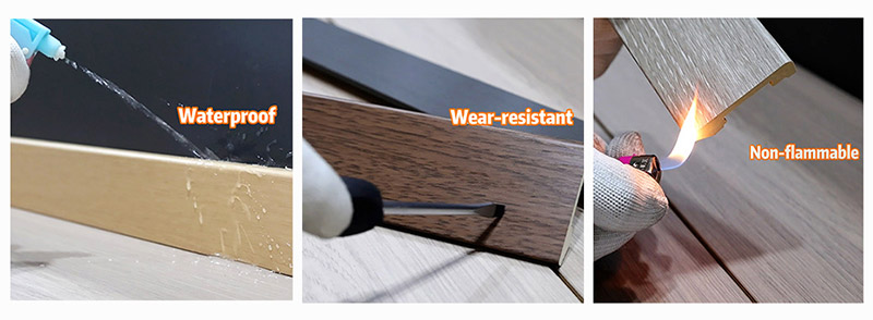 Plinthe &agrave; clipser en PVC solide 60*12 mm