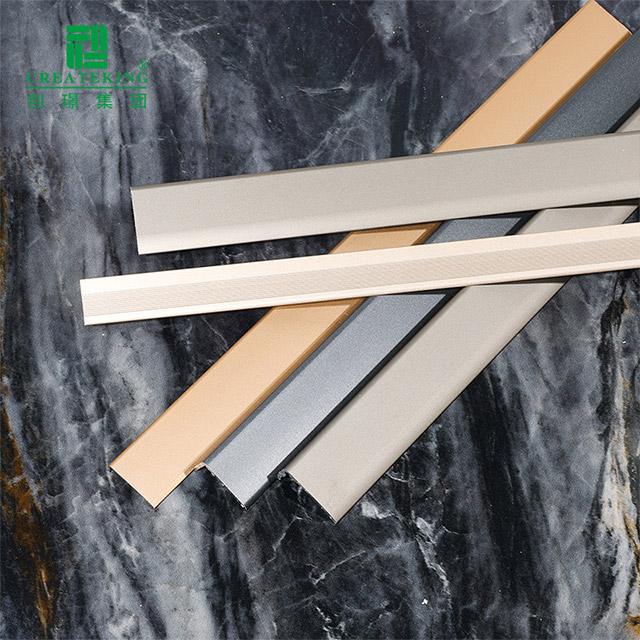 Bande de chant de sol en aluminium en forme de L de 23,39 x 9,9 mm