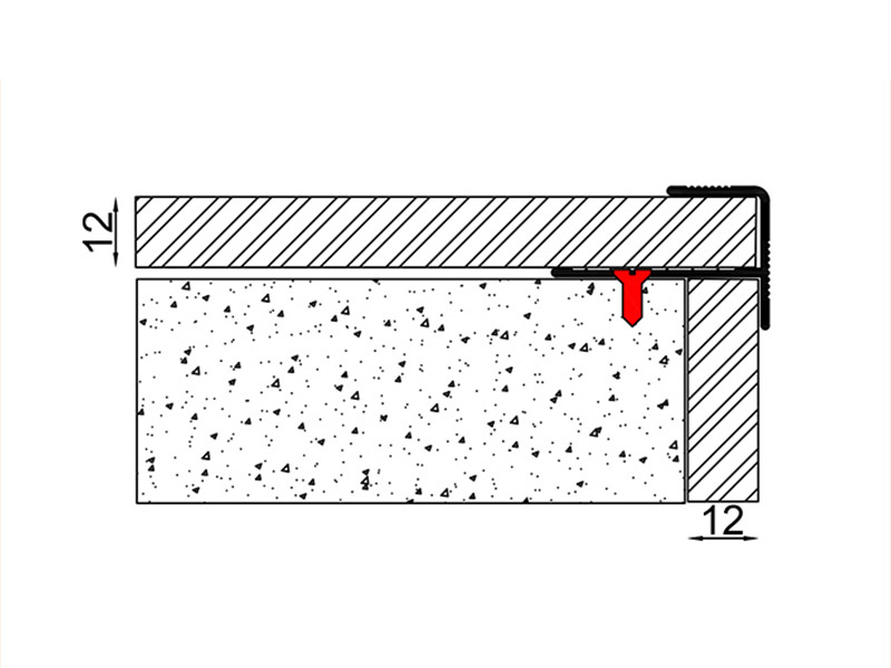 Nez de marche antid&eacute;rapants en aluminium