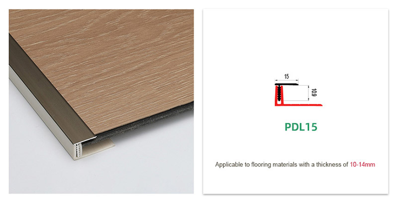 Bande de transition pour coutures de sol d&eacute;cal&eacute;es en T