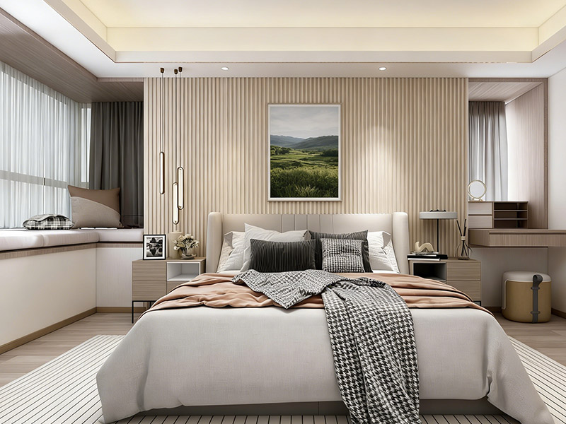 Mur de t&ecirc;te de lit de chambre