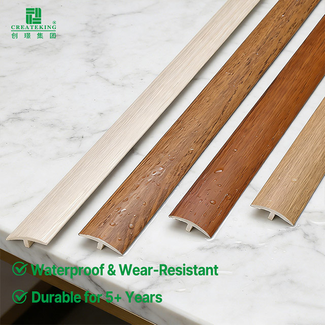 Bandes de transition de sol SPC en forme de T de 25 * 4 mm
