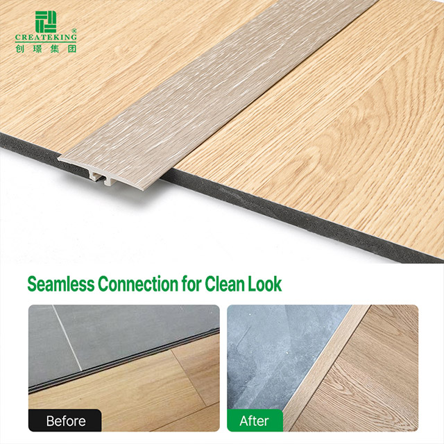 Bande de seuil de porte effet bois SPC 42*6.6mm 