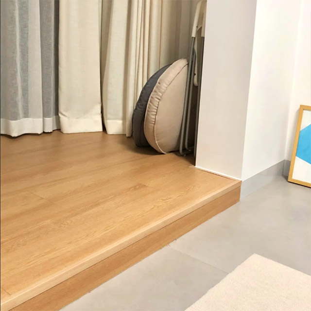 Bandes de bordure de parquet en bois massif en forme de L en PVC 30*25 mm