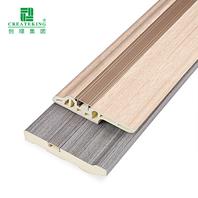 plinthe cachée de clou de langue d'agneaux de PVC de 75*15mm
