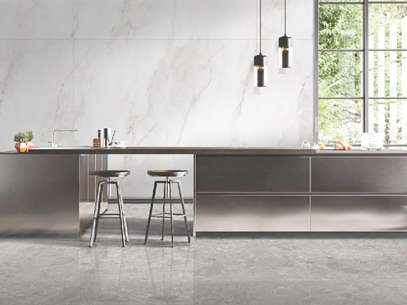 Couvrage mural de cuisine au lieu de tuiles