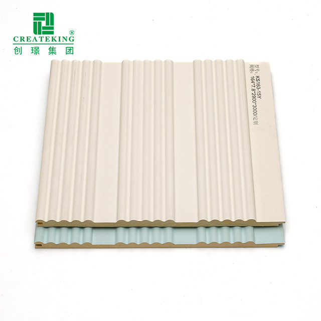 Panneau mural cannelé solide incurvé de 164 * 7,8 mm