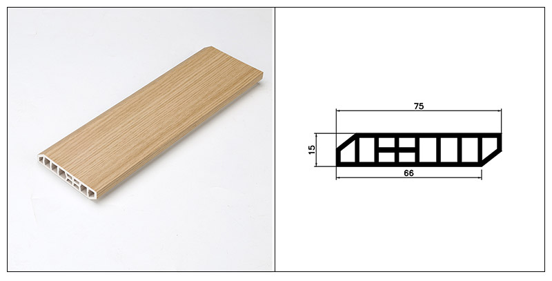 plinthe de PVC de 75*15mm