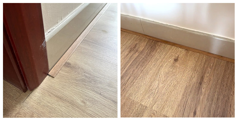 Garnitures de bordure de sol SPC en forme de L