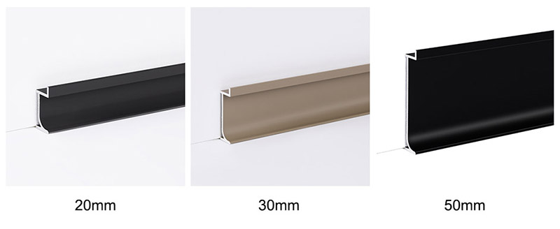 Plinthe en aluminium encastr&eacute;e 30*12