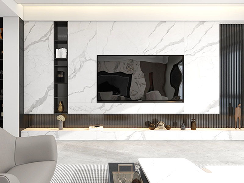 Feuille de marbre avec rev&ecirc;tement UV