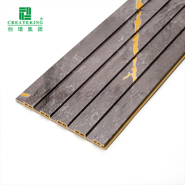 Panneau mural creux cannelé en PVC imperméable 155*17mm