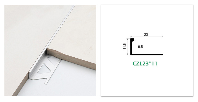  Garniture de carrelage en aluminium en forme de L