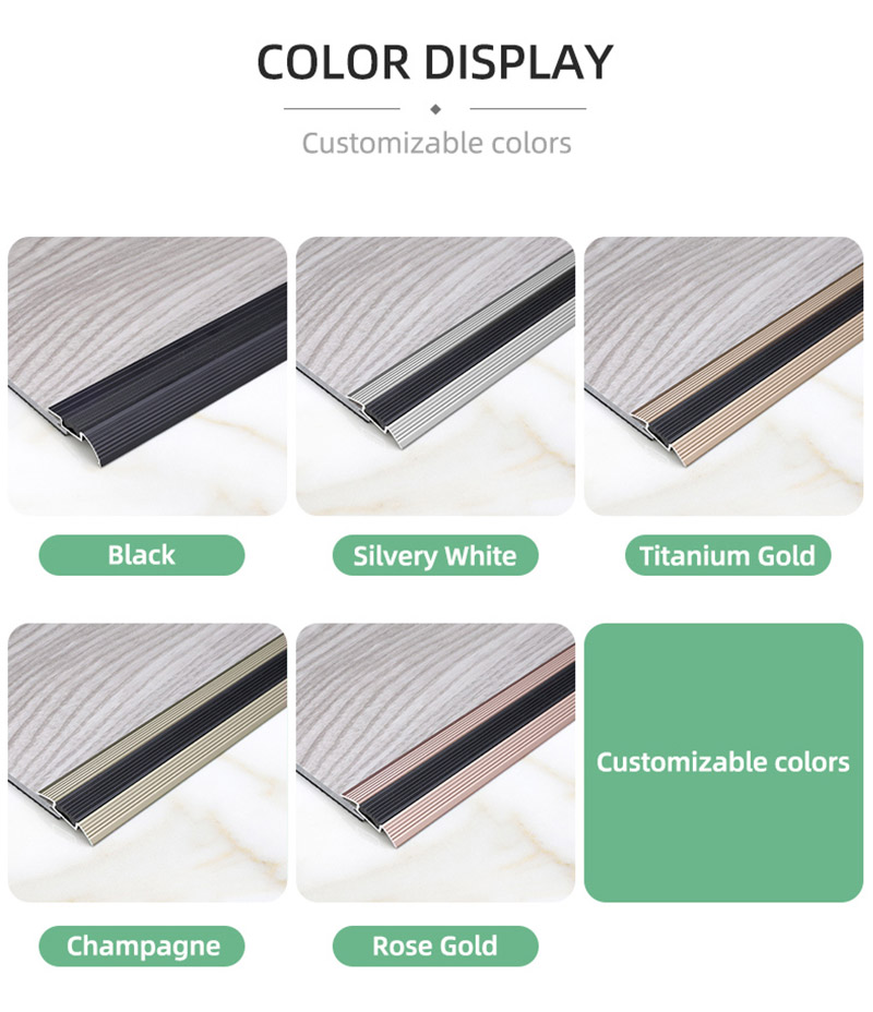 Garniture de nez de marche avec insert en caoutchouc