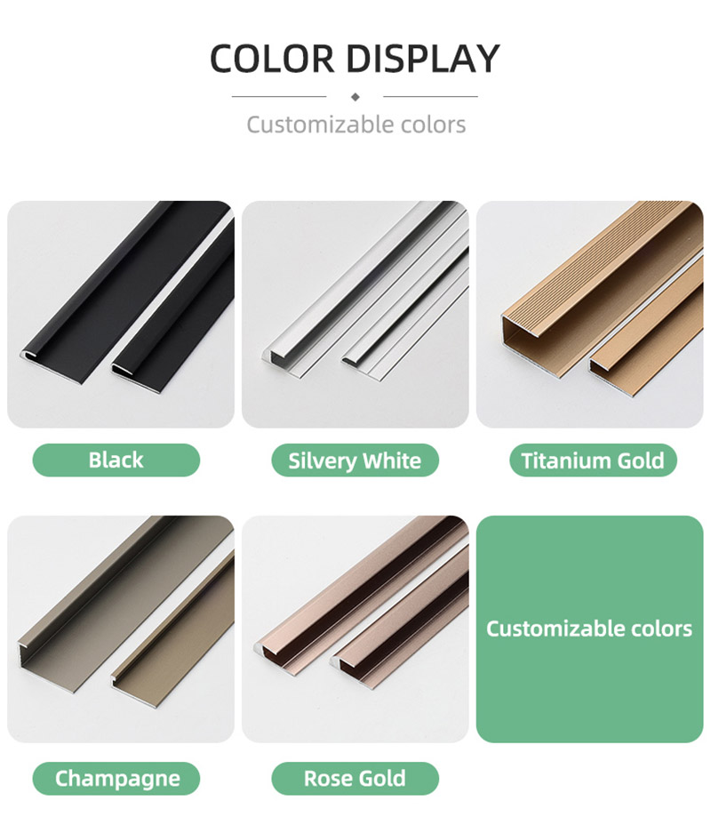 Garniture de plancher en aluminium &agrave; canal C