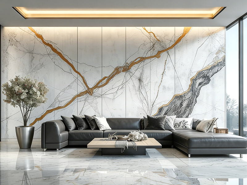 panneaux muraux en cristal de carbone