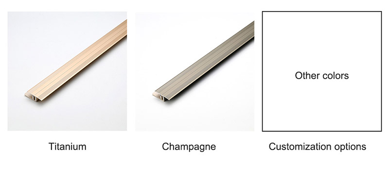 Bande de transition en aluminium pour plancher en T