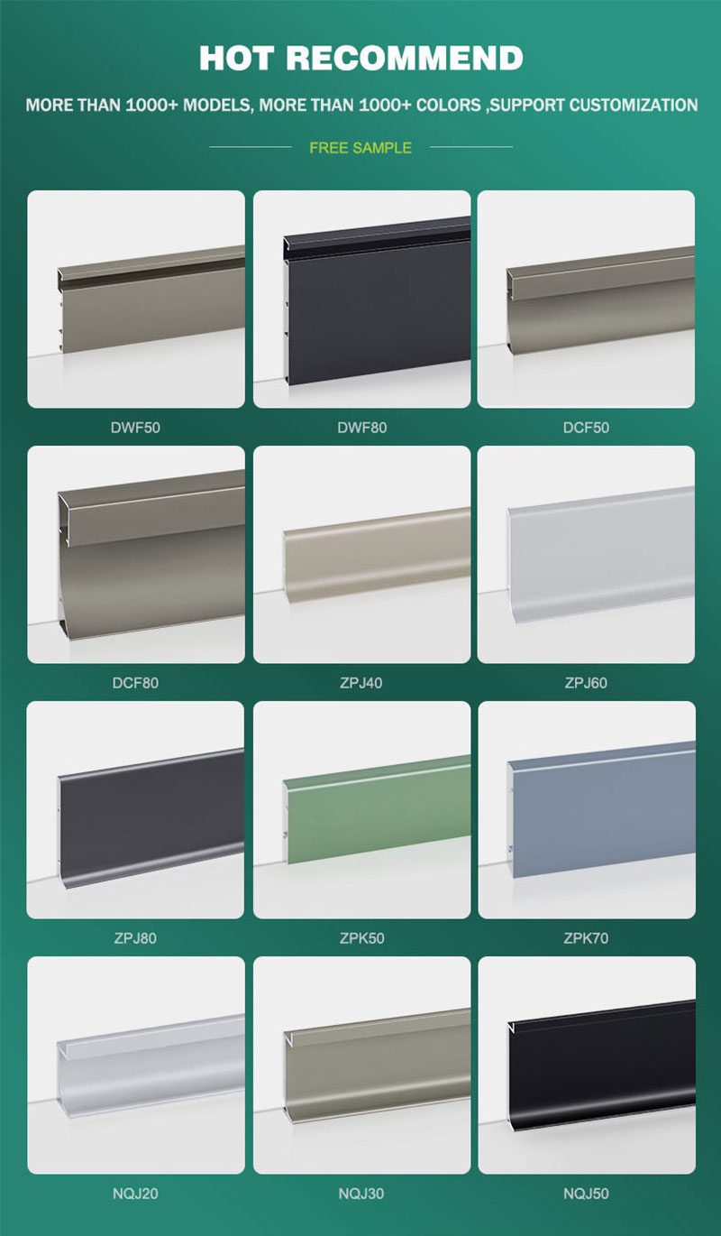 plinthe de cuisine en aluminium