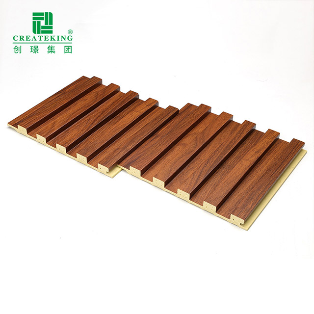 Panneaux muraux solides cannelés à grain de bois 159 * 12 mm