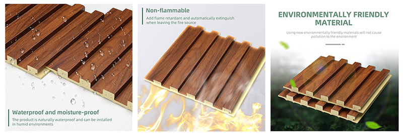 Panneaux muraux solides cannel&eacute;s &agrave; grain de bois 159*12 mm