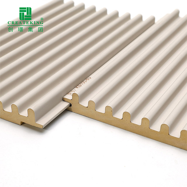 Panneaux muraux cannelés solides demi-ronds de 99,5 x 15 mm
