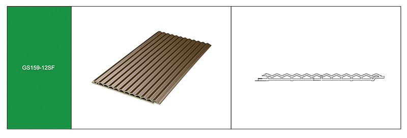 Panneaux muraux cannel&eacute;s &agrave; trou triangulaire de 159 * 9 mm