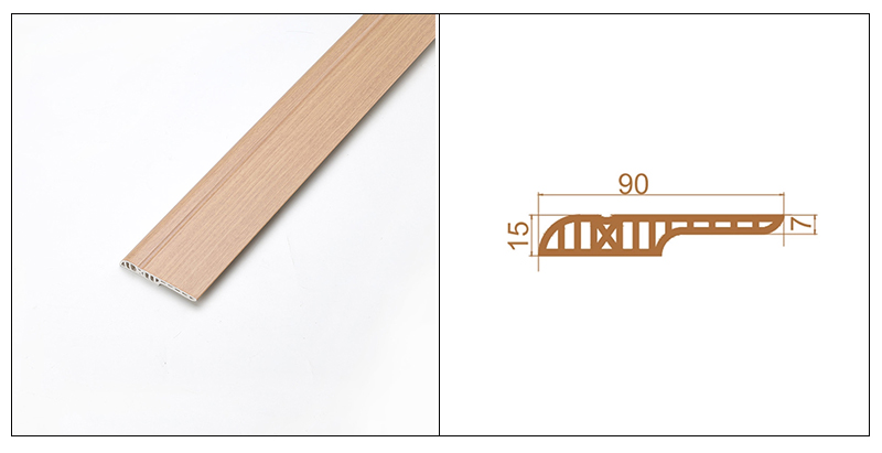 Plinthe de crayon de PVC de 90*17mm