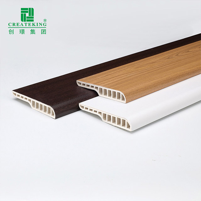 Plinthe ronde de crayon de PVC de 95*15mm