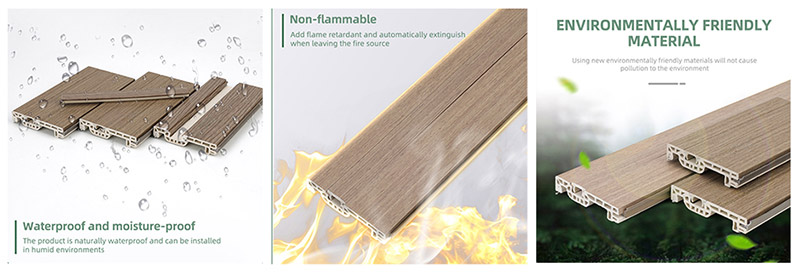 Plinthe cach&eacute;e de clou de 60*12mm WPC