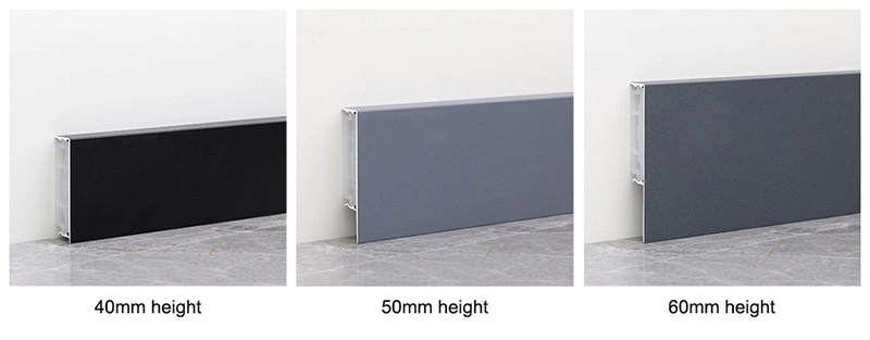 Plinthe en alliage d'aluminium 60*11mm