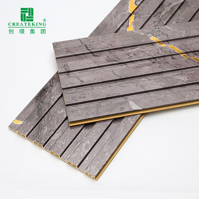 Panneau mural creux cannelé en PVC imperméable 155*17mm