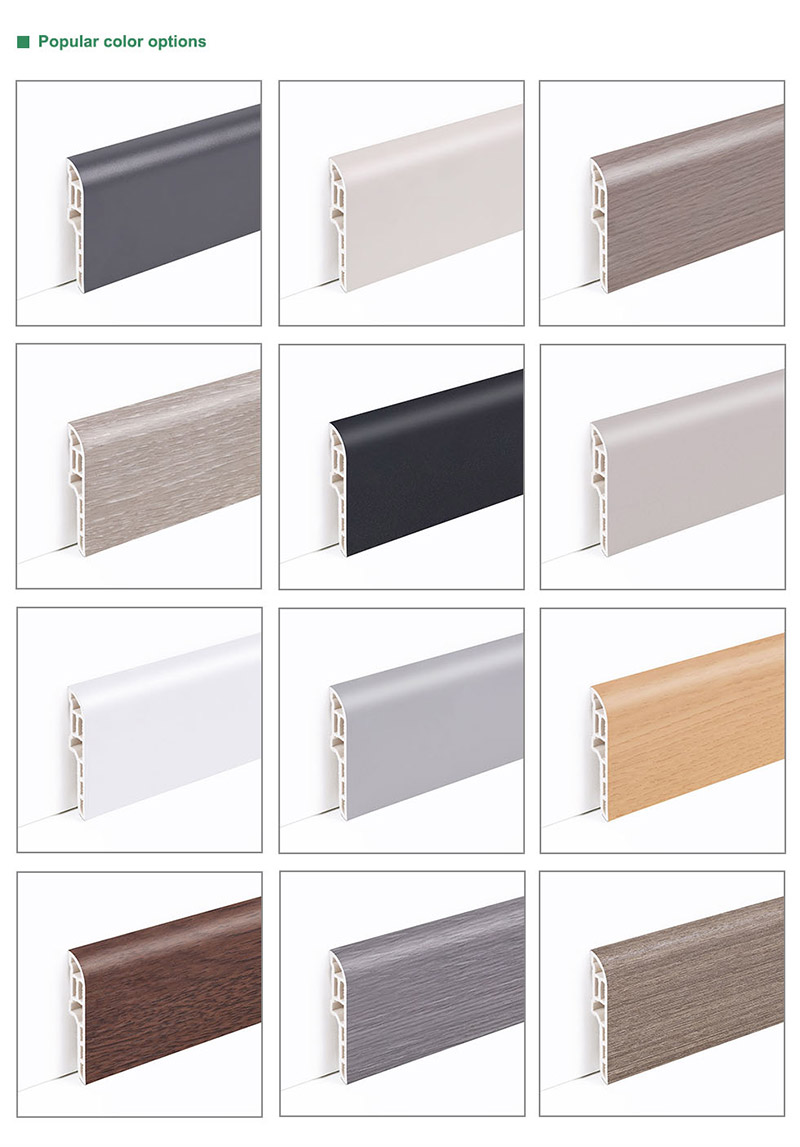 Plinthe de crayon de PVC de 60*13mm