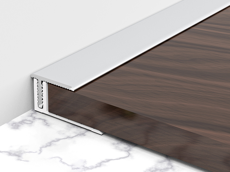 Garniture de bord de sol en alliage d'aluminium simple face en forme de T de 18 x 11,3 mm