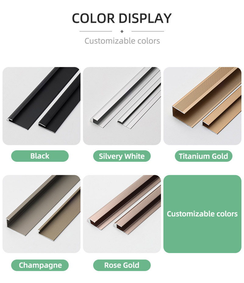 Bande de bordure de sol en alliage d'aluminium en forme de C