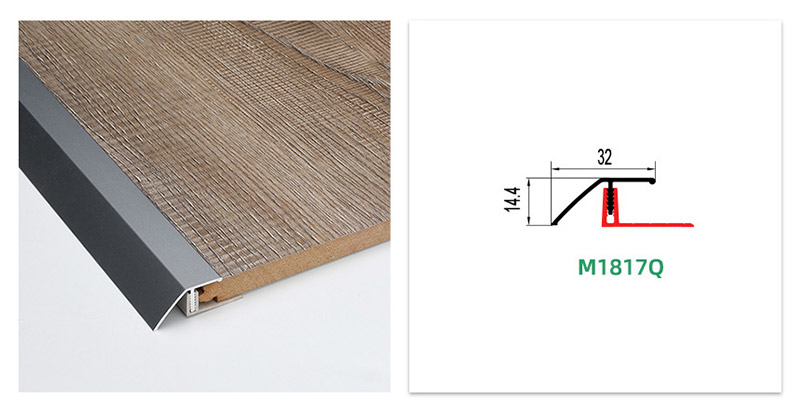 R&eacute;ducteur de seuil de plancher en aluminium