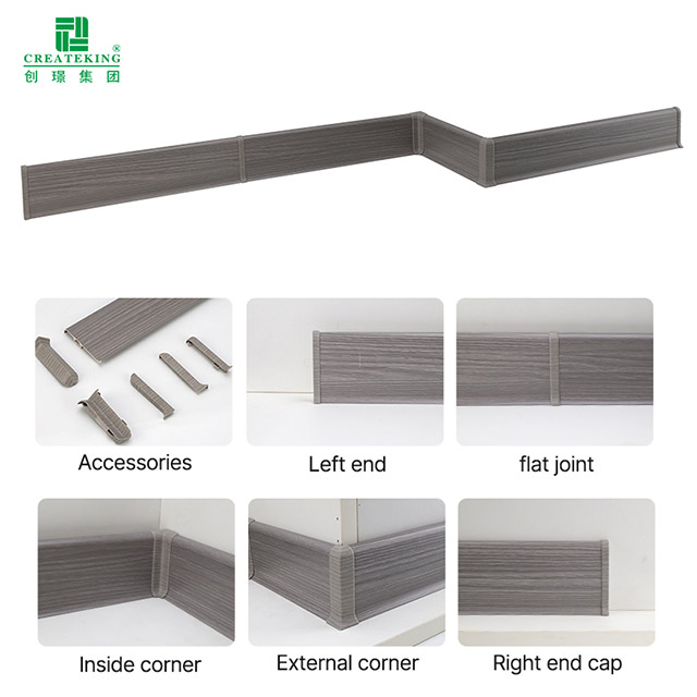 Plinthe de sol SPC 70*15 mm avec accessoires