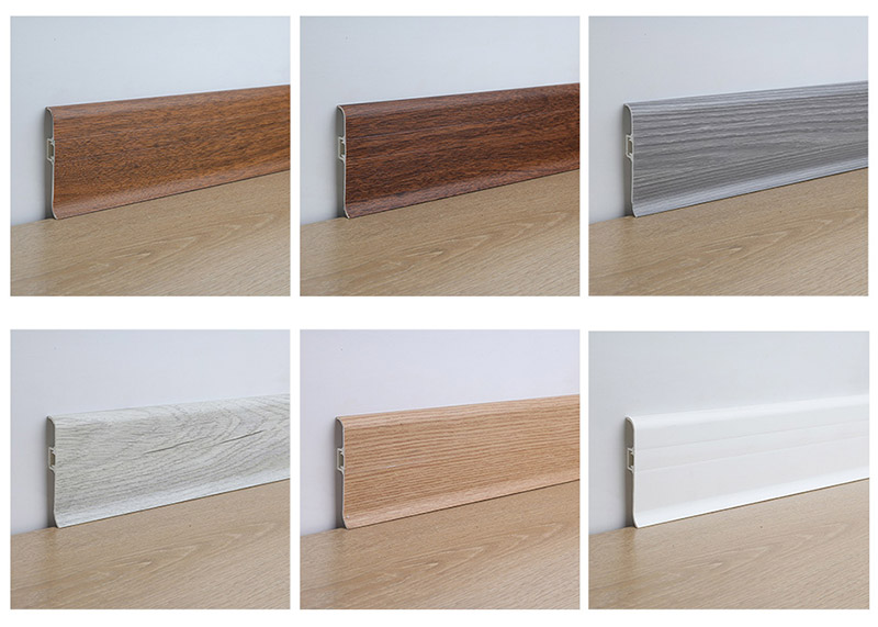 Plinthe de sol en PVC 70*15 mm avec accessoires
