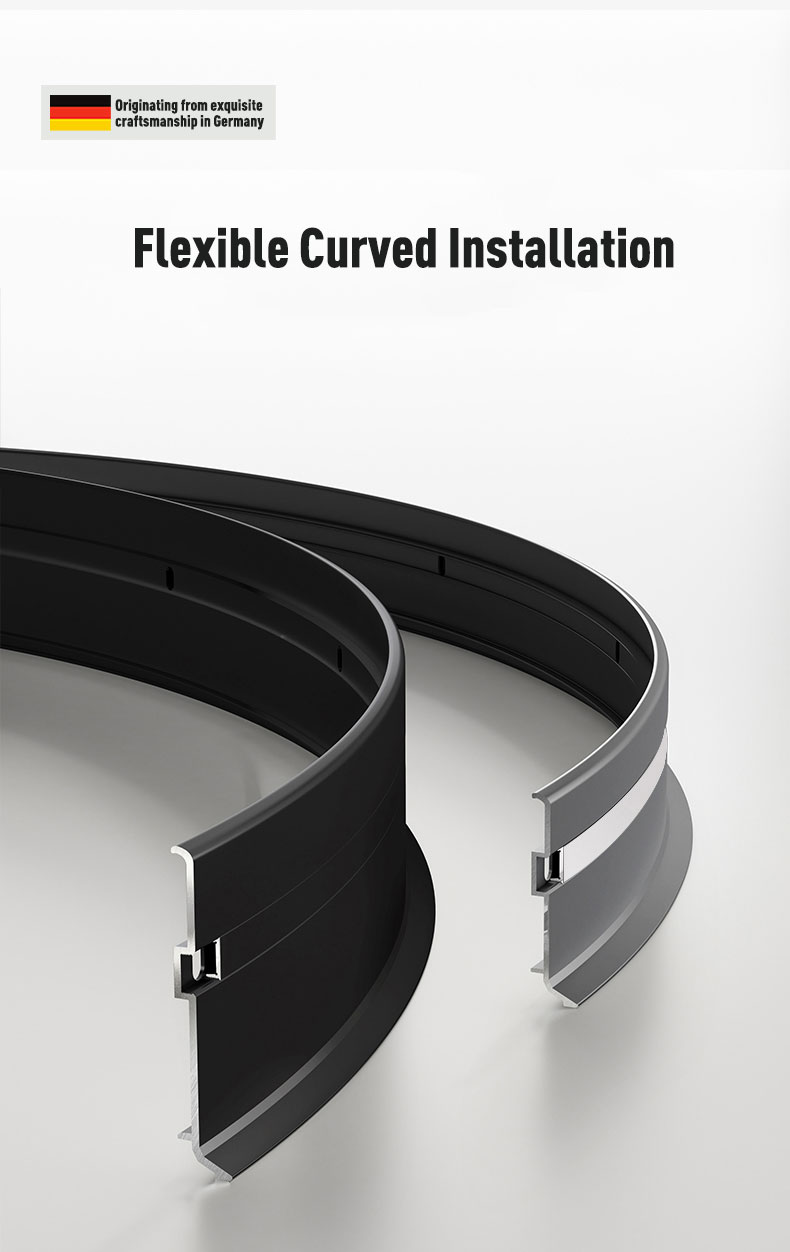 Plinthe Flexible LED PVC WPC, bande de décoration murale auto-adhésive pour la décoration de la maison DIY