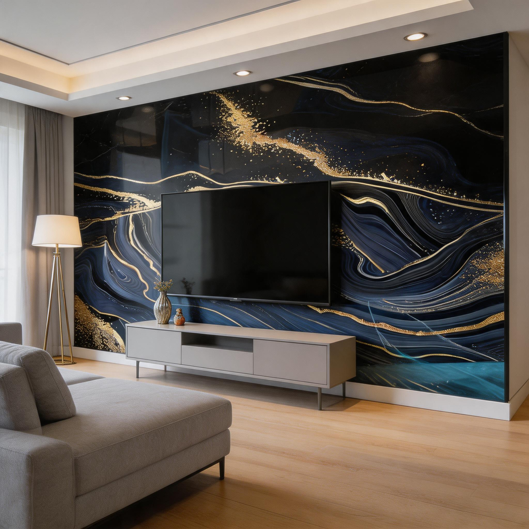 Panneau mural en PVC laminé avec film PET pour la décoration intérieure de la maison